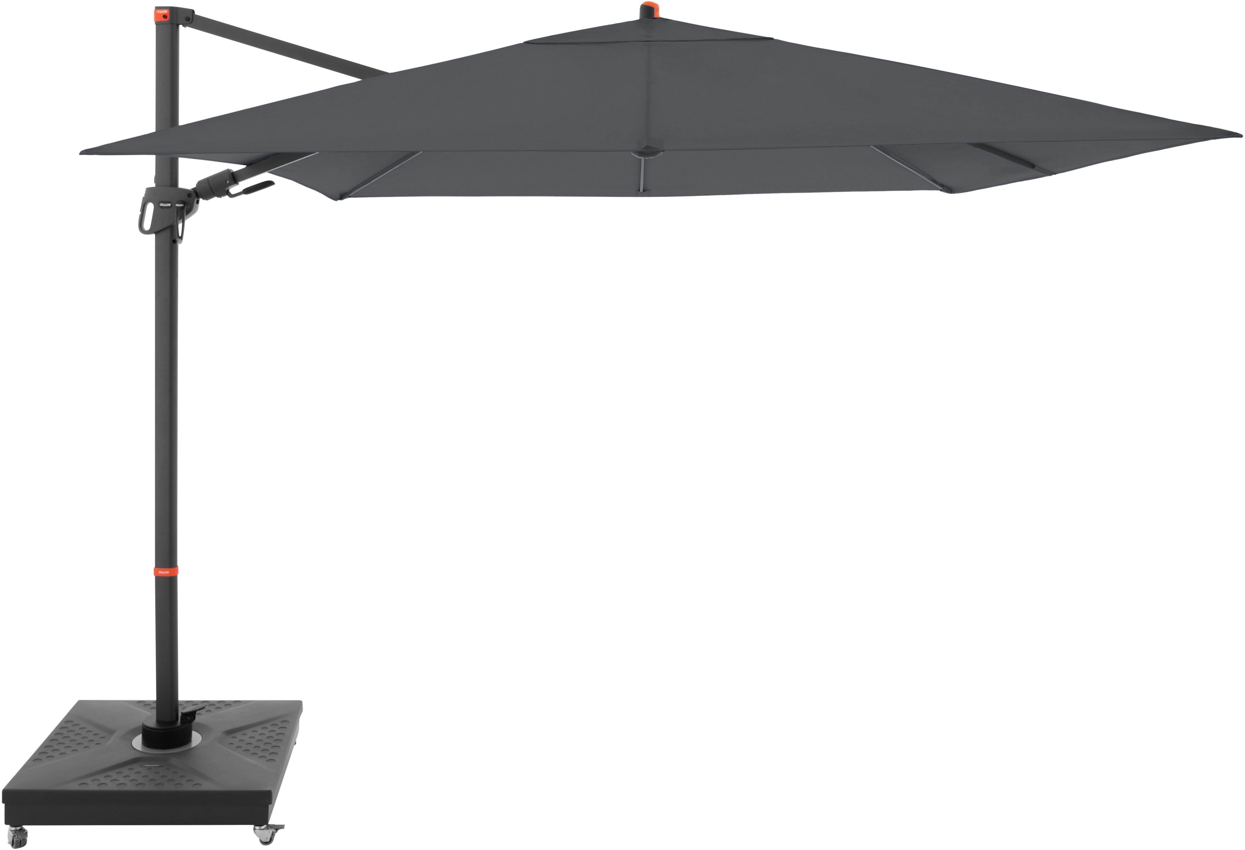 DOPPLER Slnečník záhradný myZone 280 × 280 cm, antracit