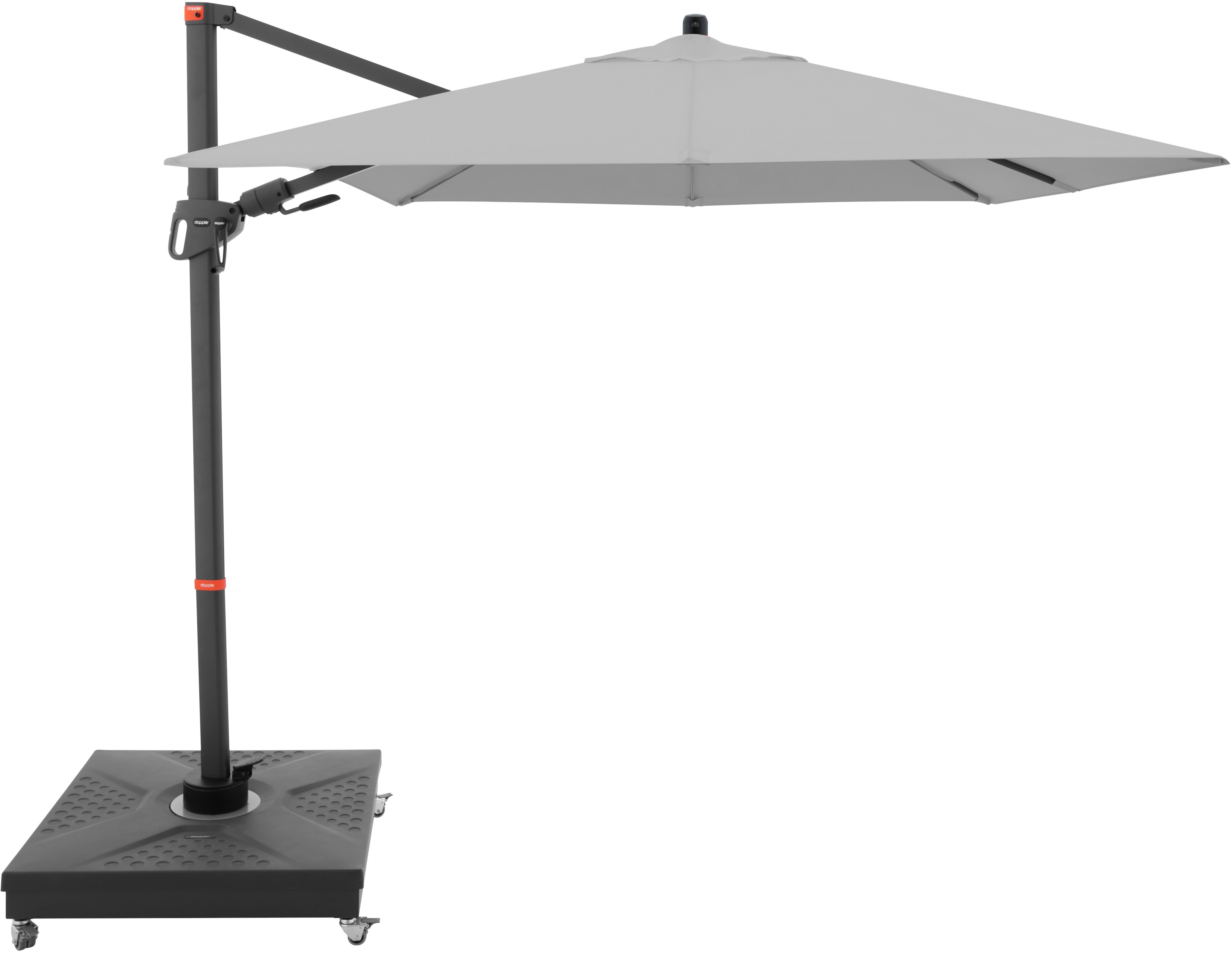 DOPPLER Slnečník záhradný myZone 210 × 210 cm, sivý