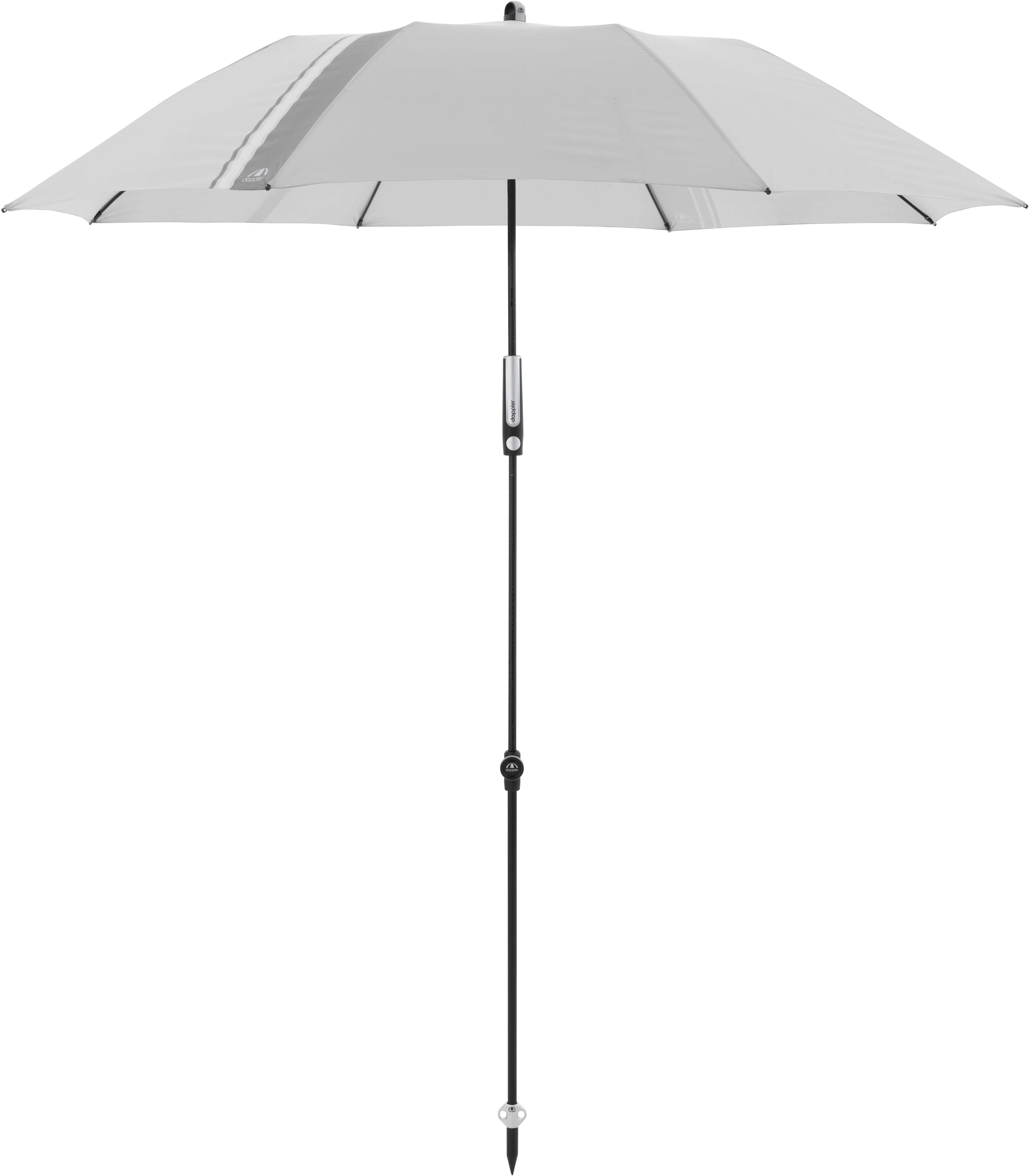 DOPPLER Slnečník záhradný E×pert Multi Push Up 160 cm, dezén 827S, svetlosivý