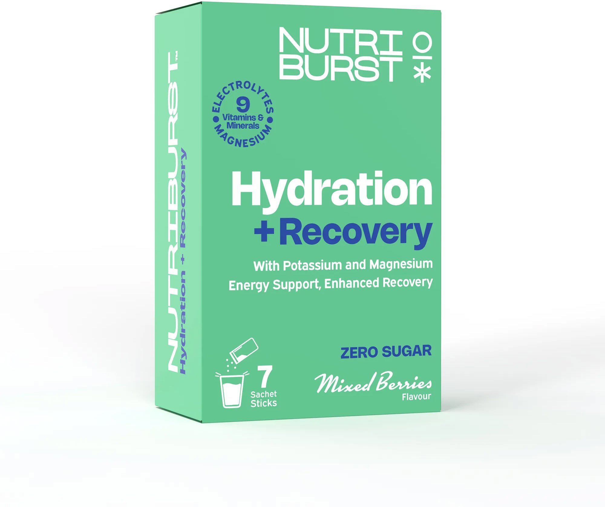 Nutriburst Elektrolyty Recovery hydratační nápoj s vitamíny, příchuť lesních plodů, 7 ks