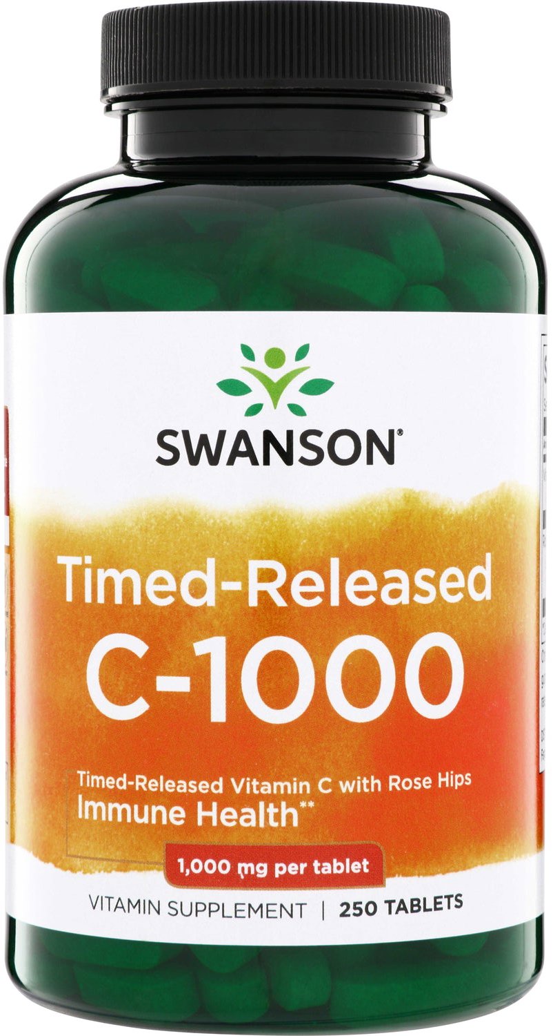 Swanson Time-Released C-1000 with Rose Hips 1000 mg 250 tablet