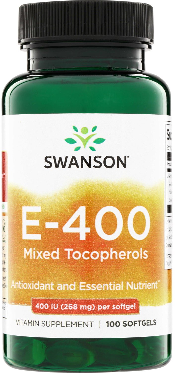 Swanson Vitamín E 400 IU 268 mg 100 mäkkých kapsúl