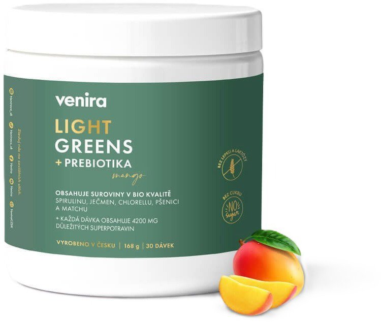 VENIRA Light greens + prebiotiká mango 168 g