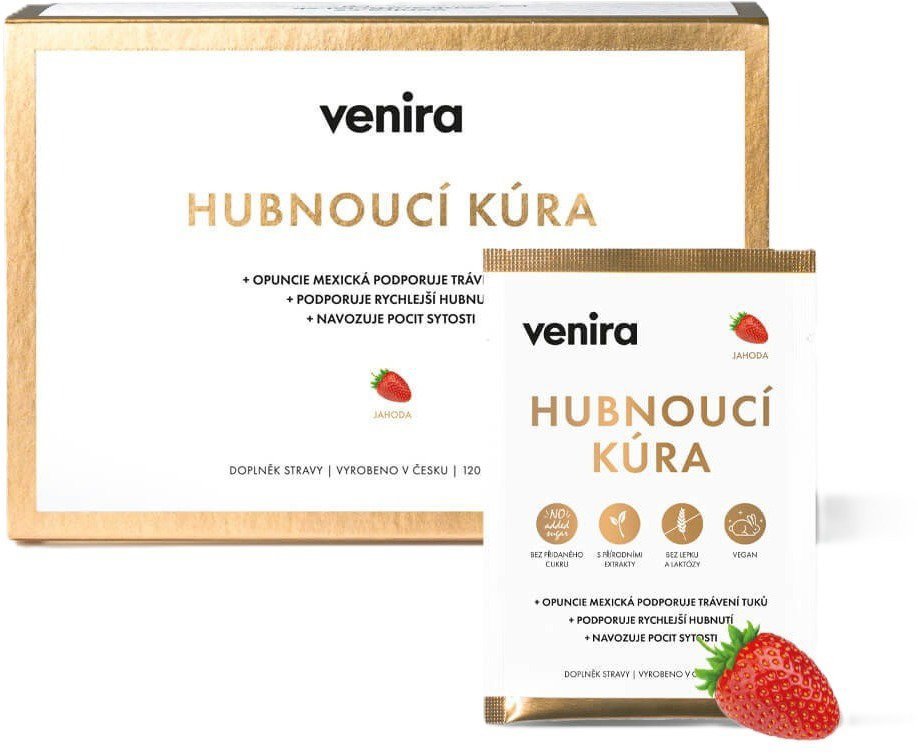 VENIRA Kúra na chudnutie jahoda 30× 4 g (120 g)