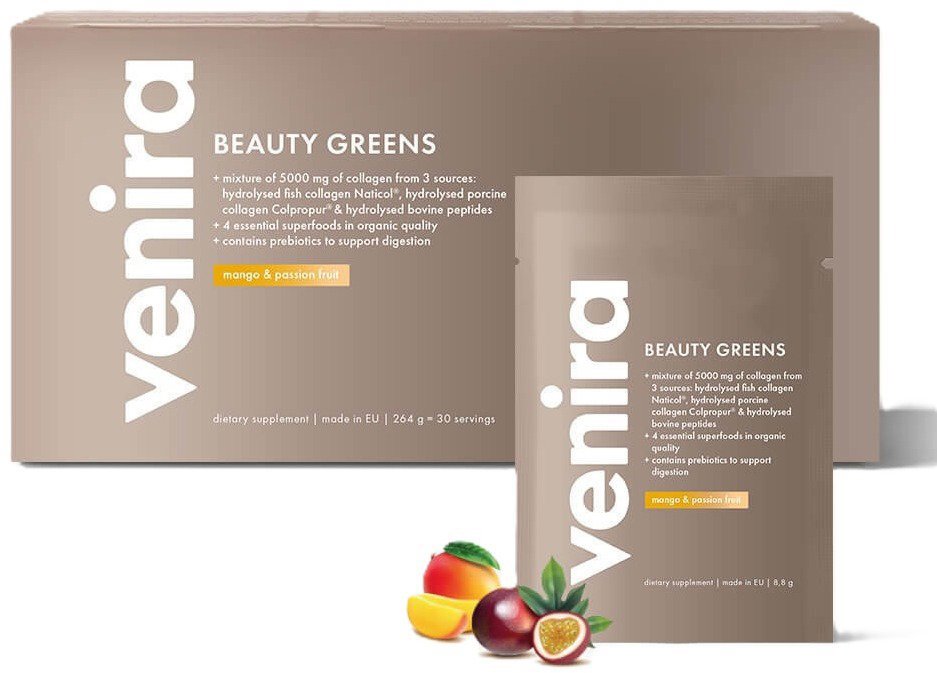 VENIRA beauty greens, mango a marakuja 30× 8,8 g (264 g)