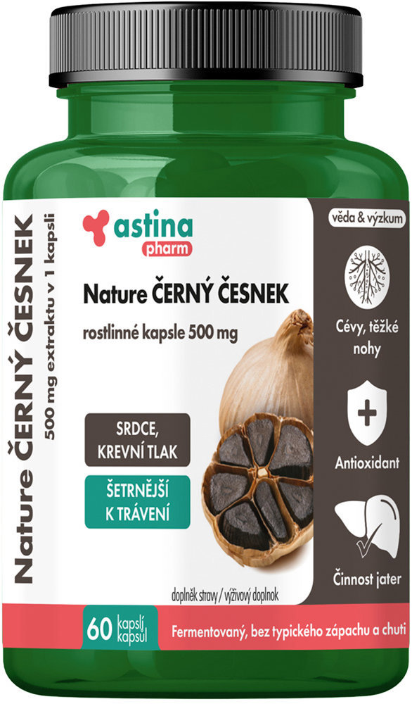 Astina Pharm Nature ČIERNY CESNAK 500 mg 60 kapsúl