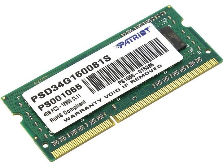Patriot SO-DIMM 4GB DDR3 1600MHz CL11 Signature