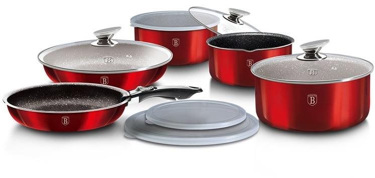 BERLINGERHAUS Súprava riadu s odnímateľnou rukoväťou 12 ks Burgundy Metallic Line