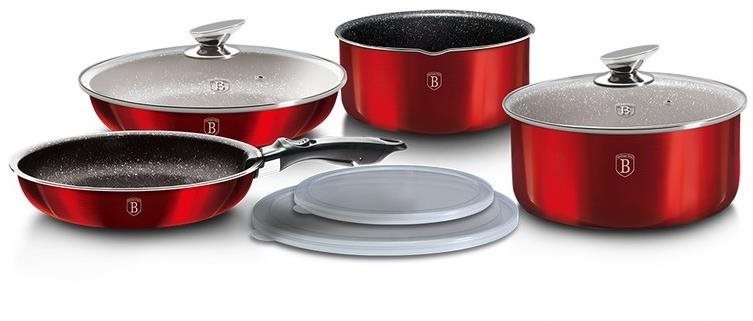 BERLINGERHAUS Sada riadu s odnímateľnou rukoväťou 9 ks Burgundy Metallic Line
