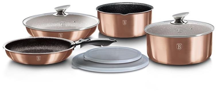 BERLINGERHAUS Súprava riadu s odnímateľnou rukoväťou 9 ks Rosegold Metallic Line