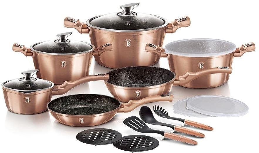 BERLINGERHAUS Súprava riadu 18 ks Rosegold Metallic Line BH-7034