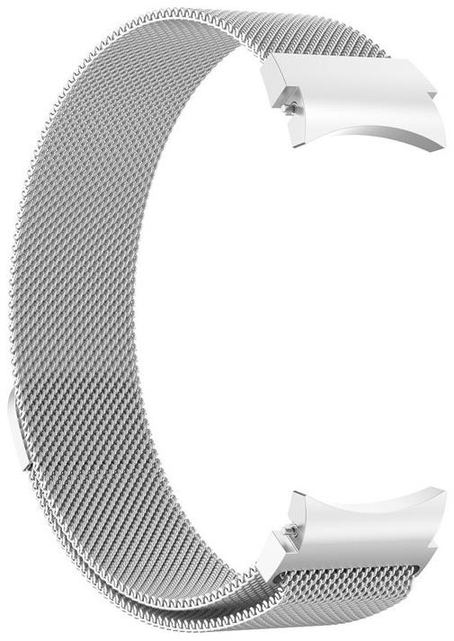 Drakero Milánsky ťah na Samsung Galaxy Watch 4, 5, 6, 7 (44/45/46 mm) strieborný