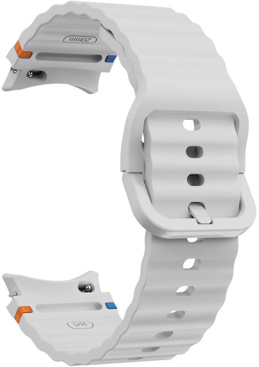 Drakero Silikónový WAVY na Samsung Galaxy Watch 4, 5, 6, 7 biely