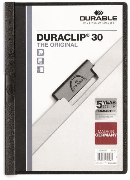 DURABLE Duraclip A4, 30 listov, čierne