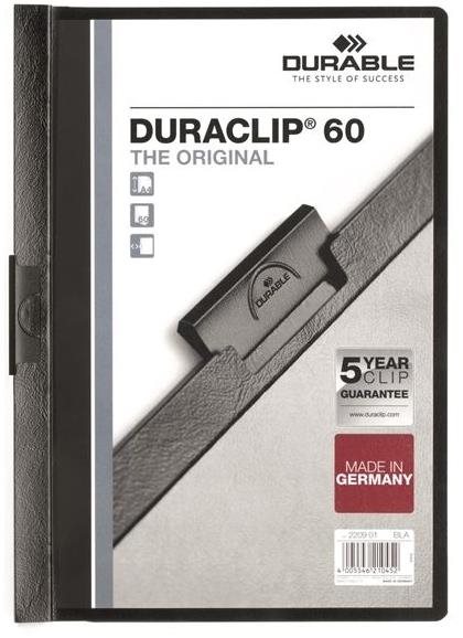 DURABLE Duraclip A4, 60 listov, čierne