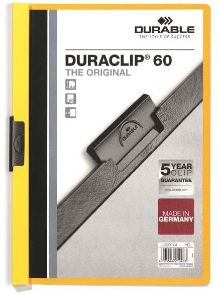 DURABLE Duraclip A4, 60 listov žlté