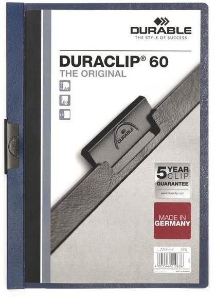 DURABLE Duraclip A4, 60 listov, modré