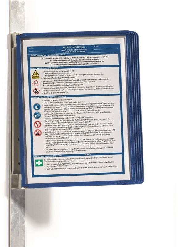 DURABLE VARIO WALL, magnetický, včetně 5 kapes, A4, modrý