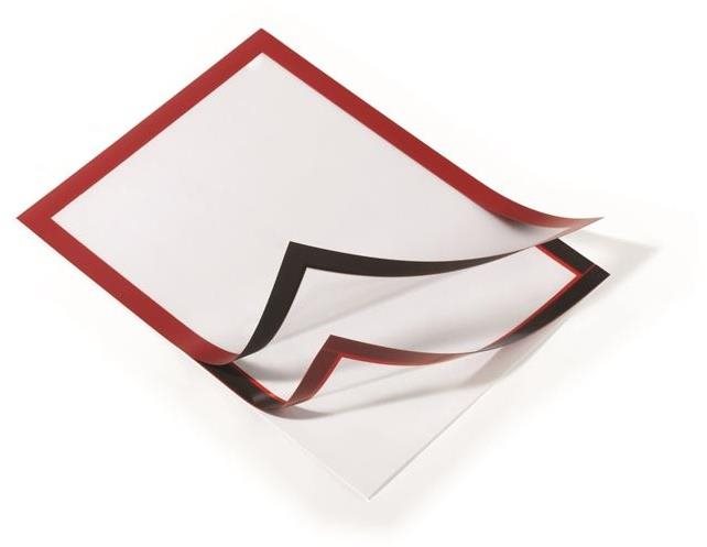 DURABLE Duraframe, samolepiaci, A4, červený – 2 ks