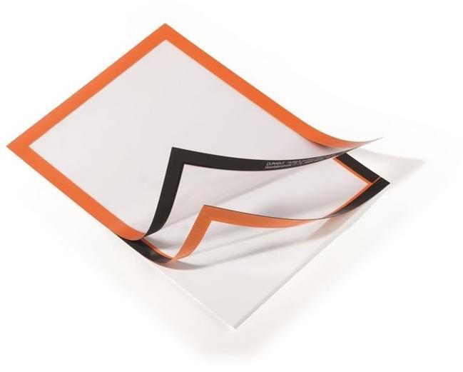 DURABLE Duraframe, samolepiaci, A4, oranžový – 2 ks