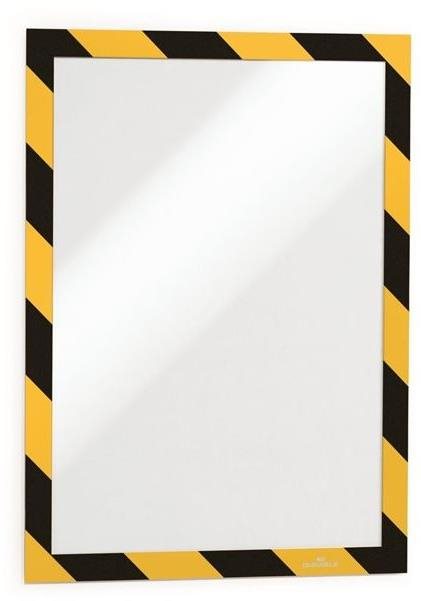DURABLE Duraframe, samolepiaci, bezpečnostný, A4, čierno-žltý – 2 ks