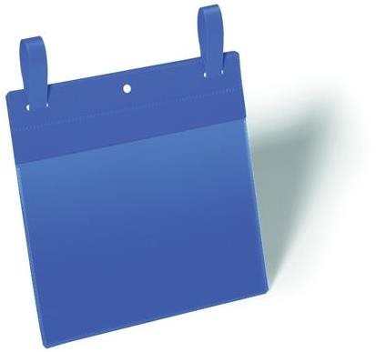 DURABLE závesné vrecko s popruhmi, modré – balenie 50 ks