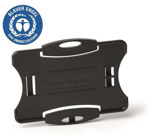 DURABLE puzdro na ID kartu, 9,2 × 7 cm, čierne – balenie 10 ks