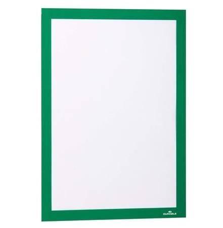 DURABLE Duraframe, samolepiaci, zelený, A4 – balenie 2 ks