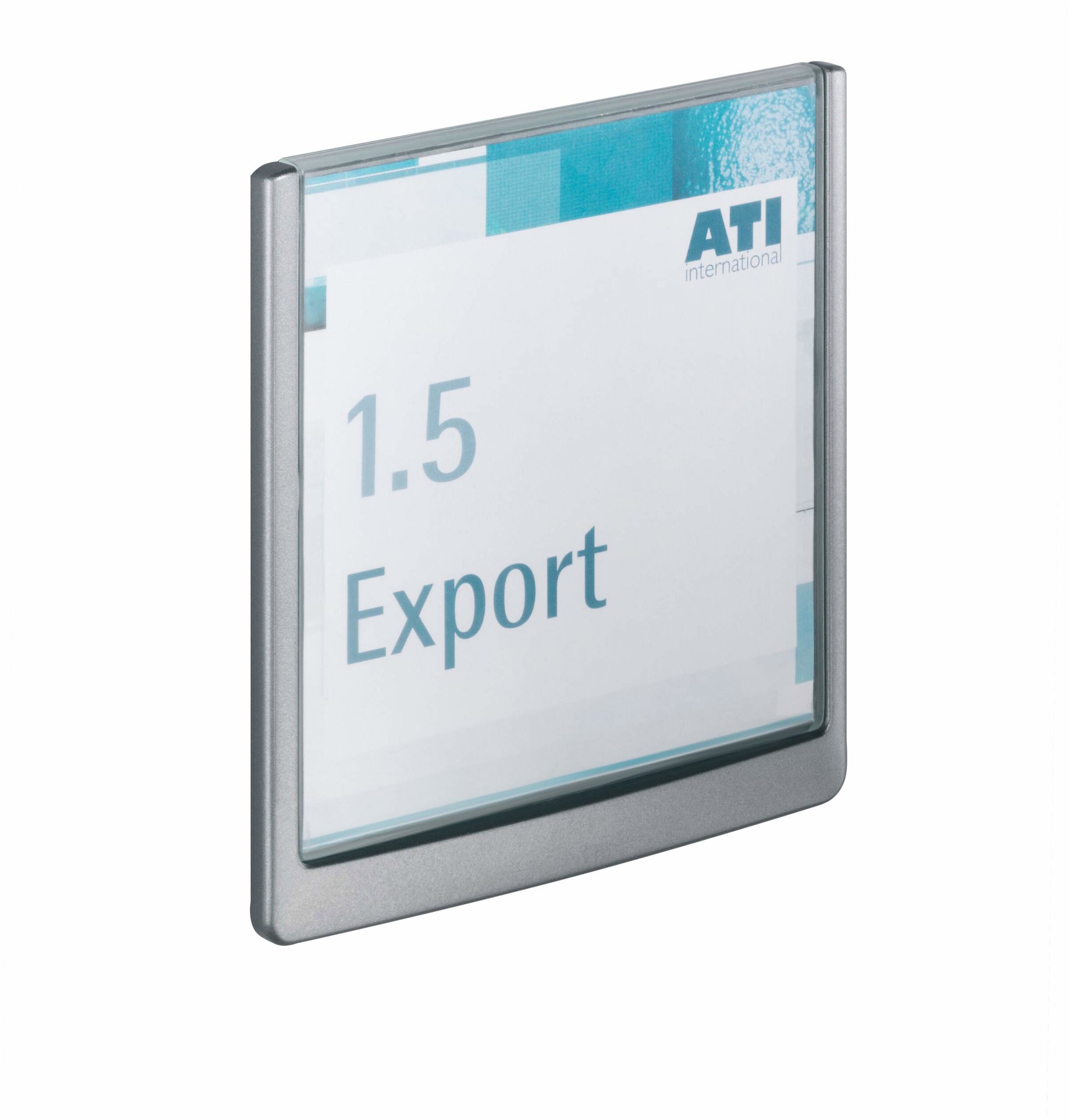 DURABLE CLICK SIGN Informačná tabuľka sivá, 149 × 148,5 mm