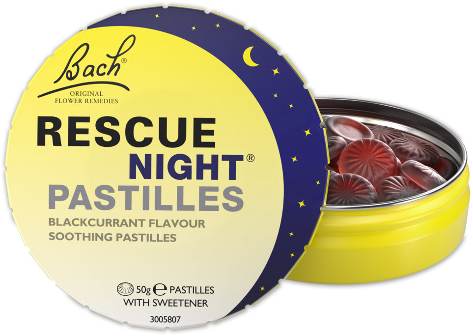 Dr. Bach Rescue® Night pastilky s príchuťou čiernych ríbezlí 50 g