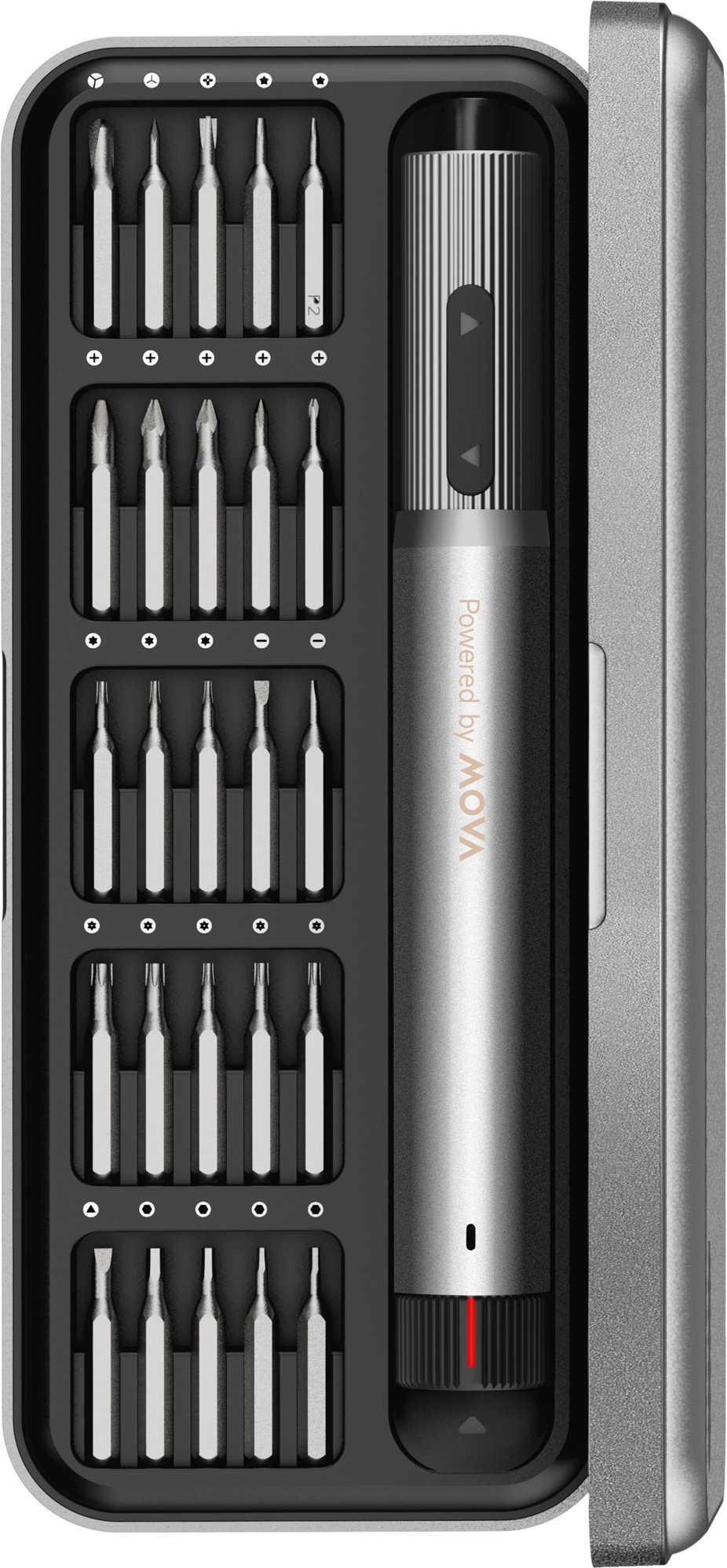 MOVA Elektrický skrutkovač, Sada 25 ks