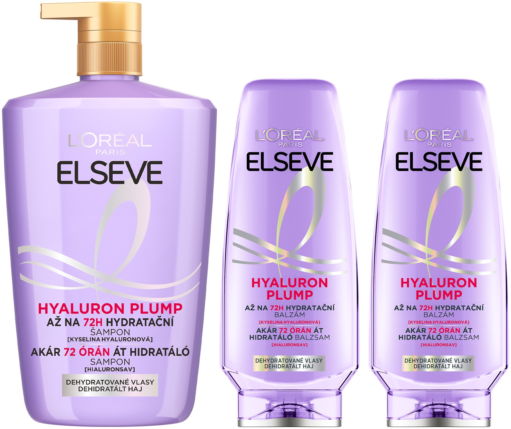 L'ORÉAL PARIS Hyaluron Plump 72H 1000 ml + 2x Balzam 300 ml