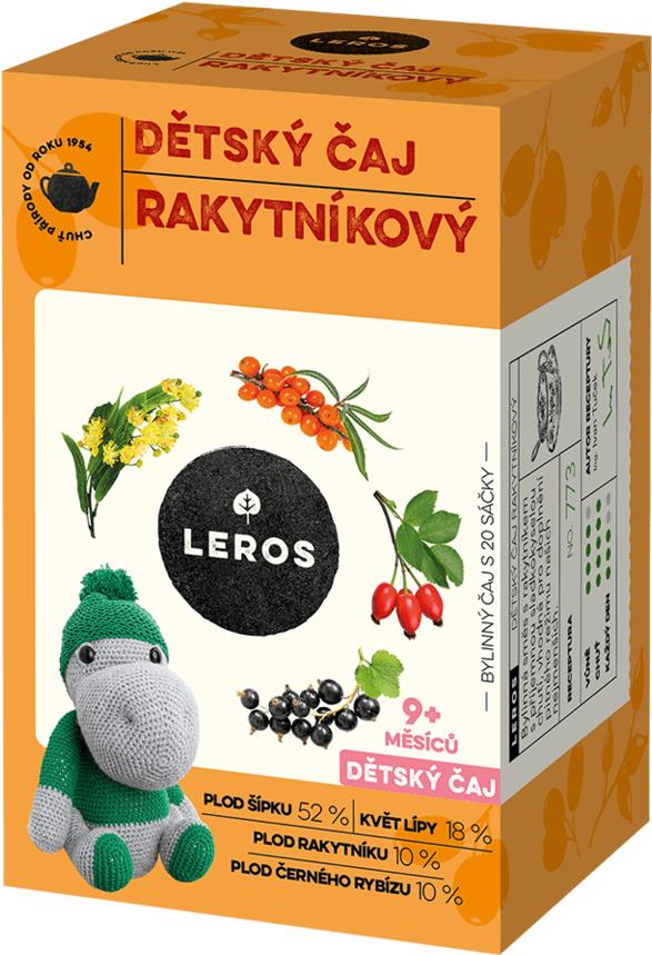 Leros Detský čaj rakytníkový nálevové vrecká 20× 2 g