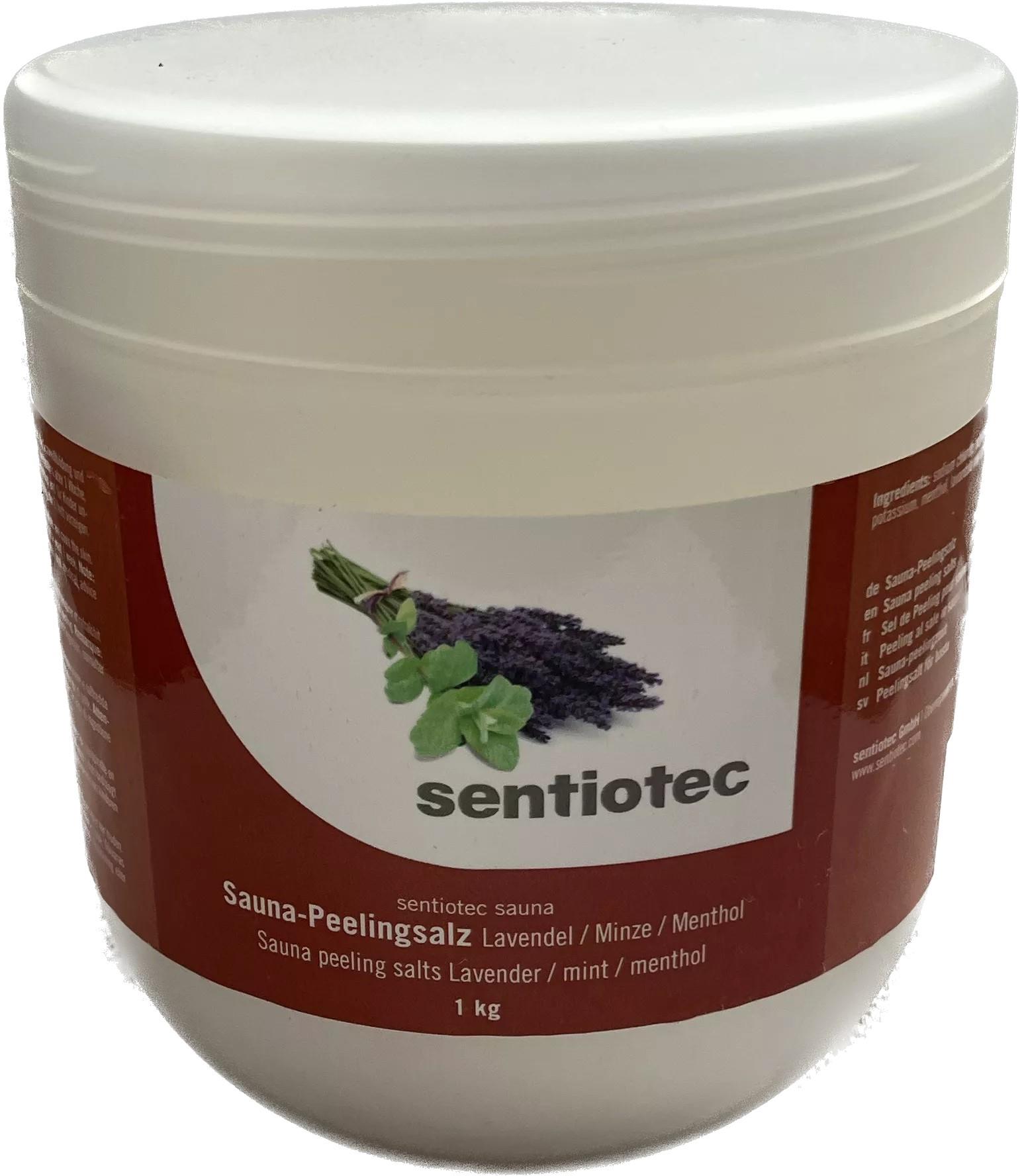Sentiotec Peelingová soľ do sauny levanduľa, mäta 1 kg