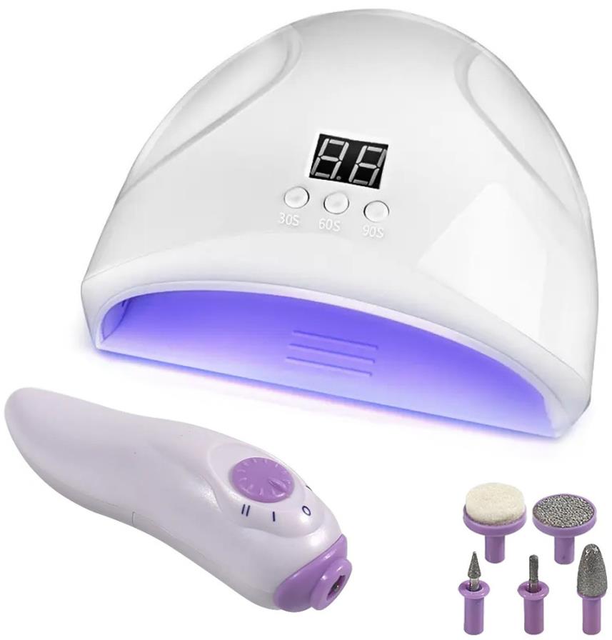 Verk Súprava na nechtovú modeláž – LED lampa s brúskou