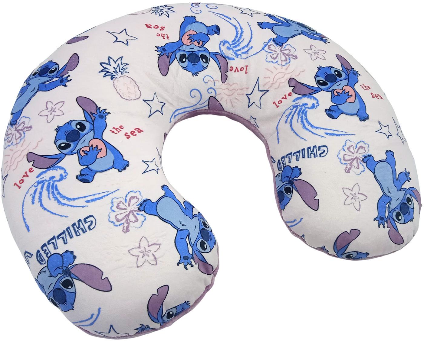 Disney Cestovný vankúš svetlo ružový, Lilo a Stitch mora