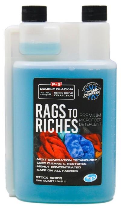 P&S Double Black Rags to Riches Detergent – prací prostriedok na mikrovlákno, 946 ml