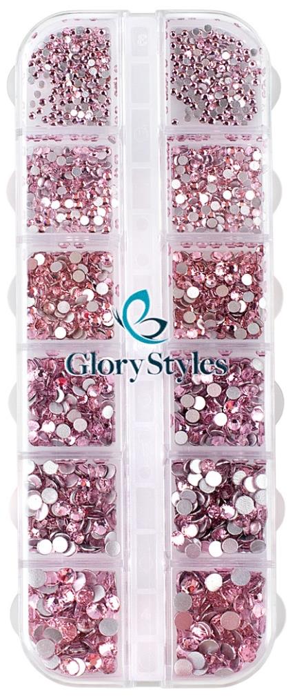 GloryStyles Sada kamienkov na nechty 05 – light rose