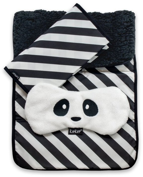 KipKep Zvýhodnený balíček WOLLER Panda White + NAPPER COMBI-SADA Black Stripes