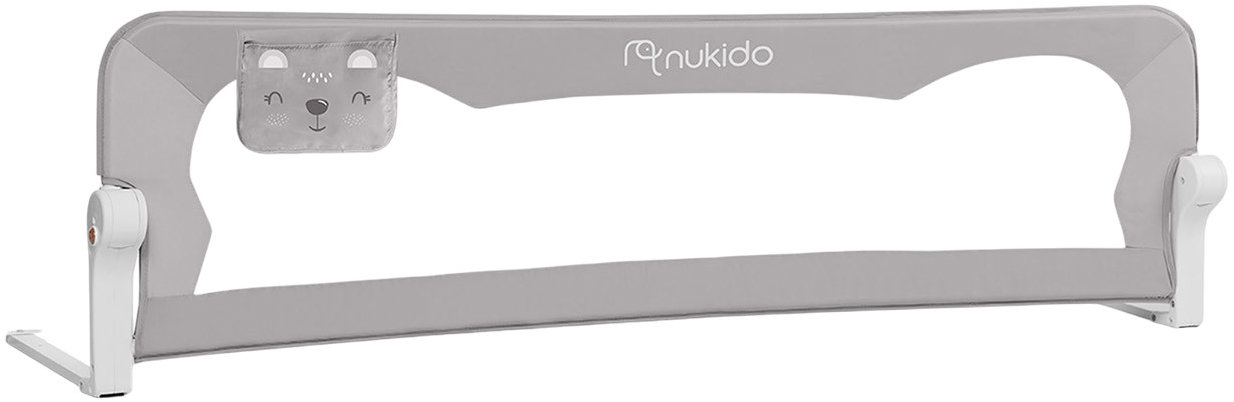 Nukido 722900 Ochranná zábrana k posteli 200 cm, šedá