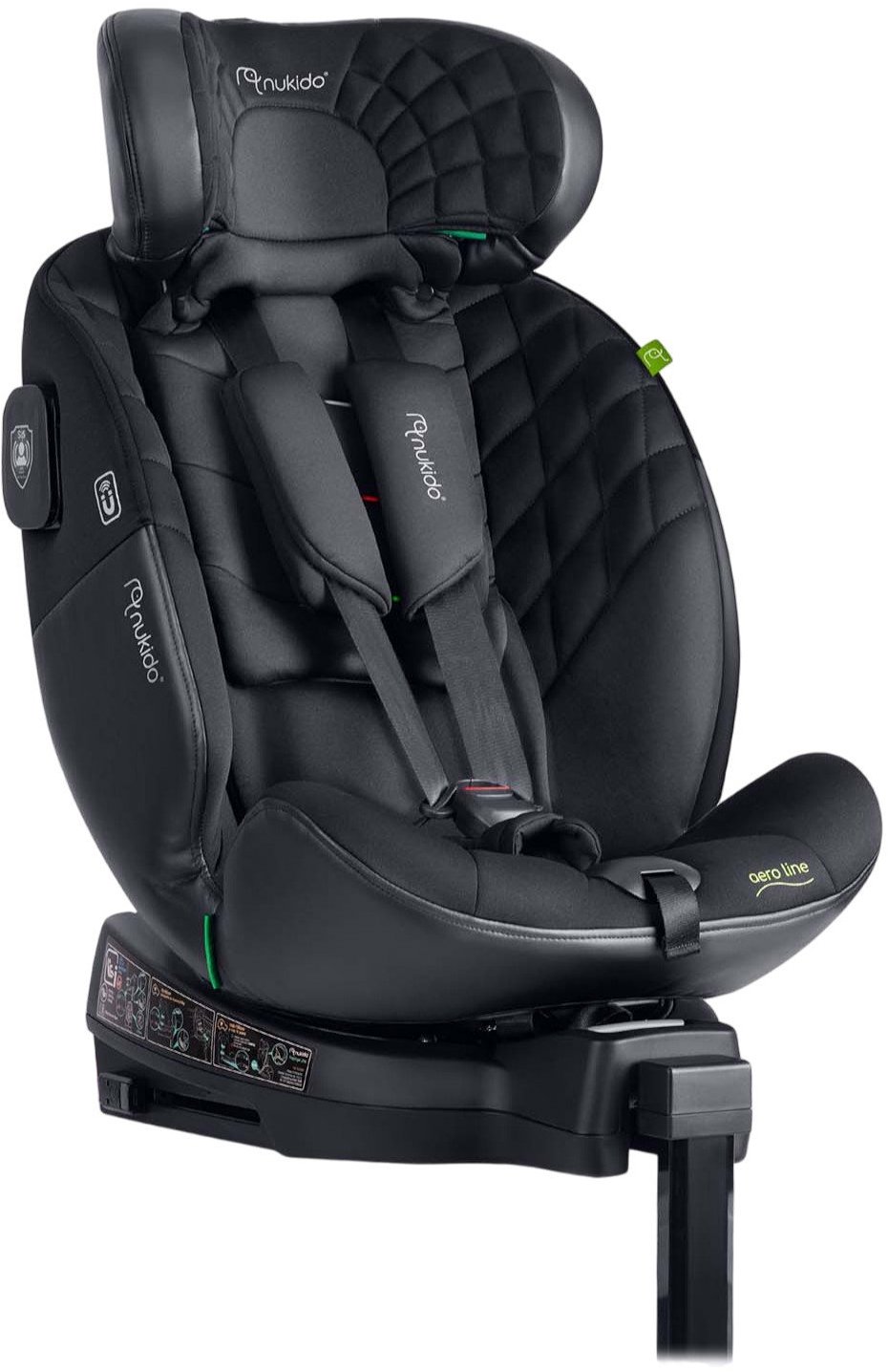 Nukido 710120 Autosedačka Aero Line ISOFIX, i-Size 40-150 cm, 0-12 let, černá