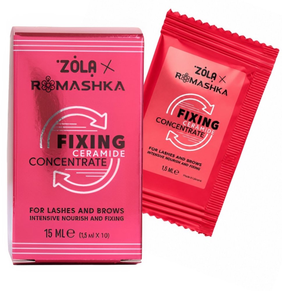 ZOLA Fixing Ceramide Concentrate po laminaci řas a oboči, sáčky 10 × 1,5 ml