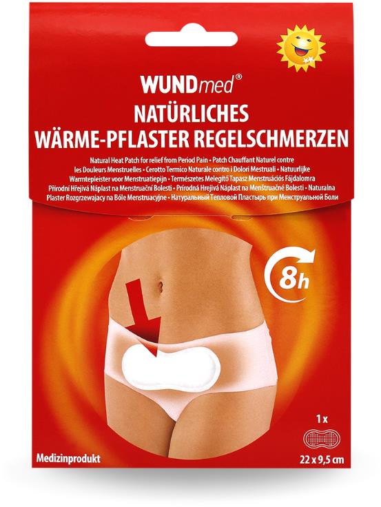 WUNDmed Hrejivá náplasť proti menštruačným bolestiam 22 cm × 9,5 cm