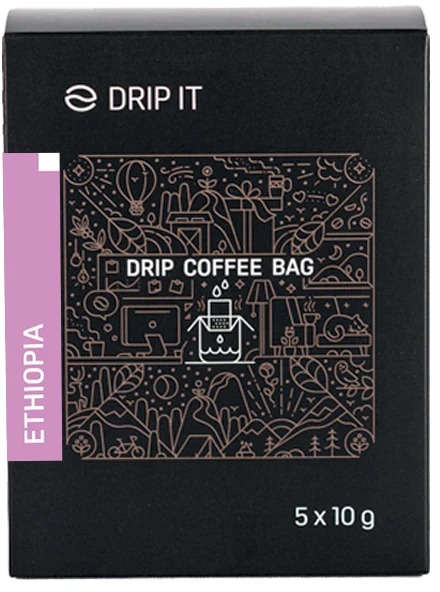 Drip it Káva vo filtri Ethiopia Yirgacheffe 5× 10 g