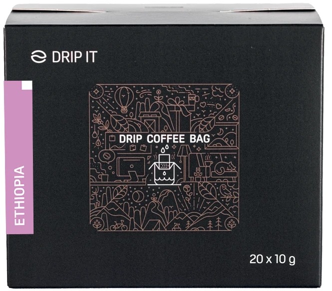 Drip it Káva vo filtri Ethiopia Yirgacheffe 20× 10 g