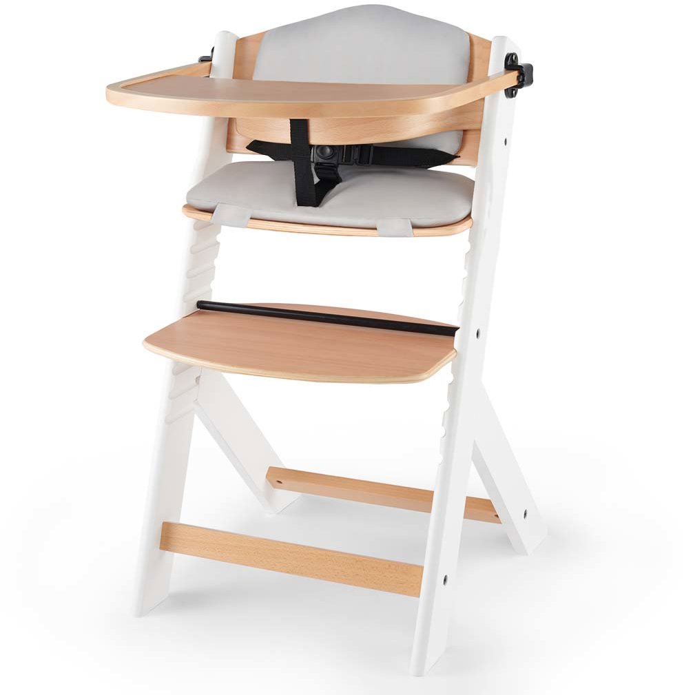 KINDERKRAFT Stolička jedálenská Enock s čalúnením White wooden, Premium