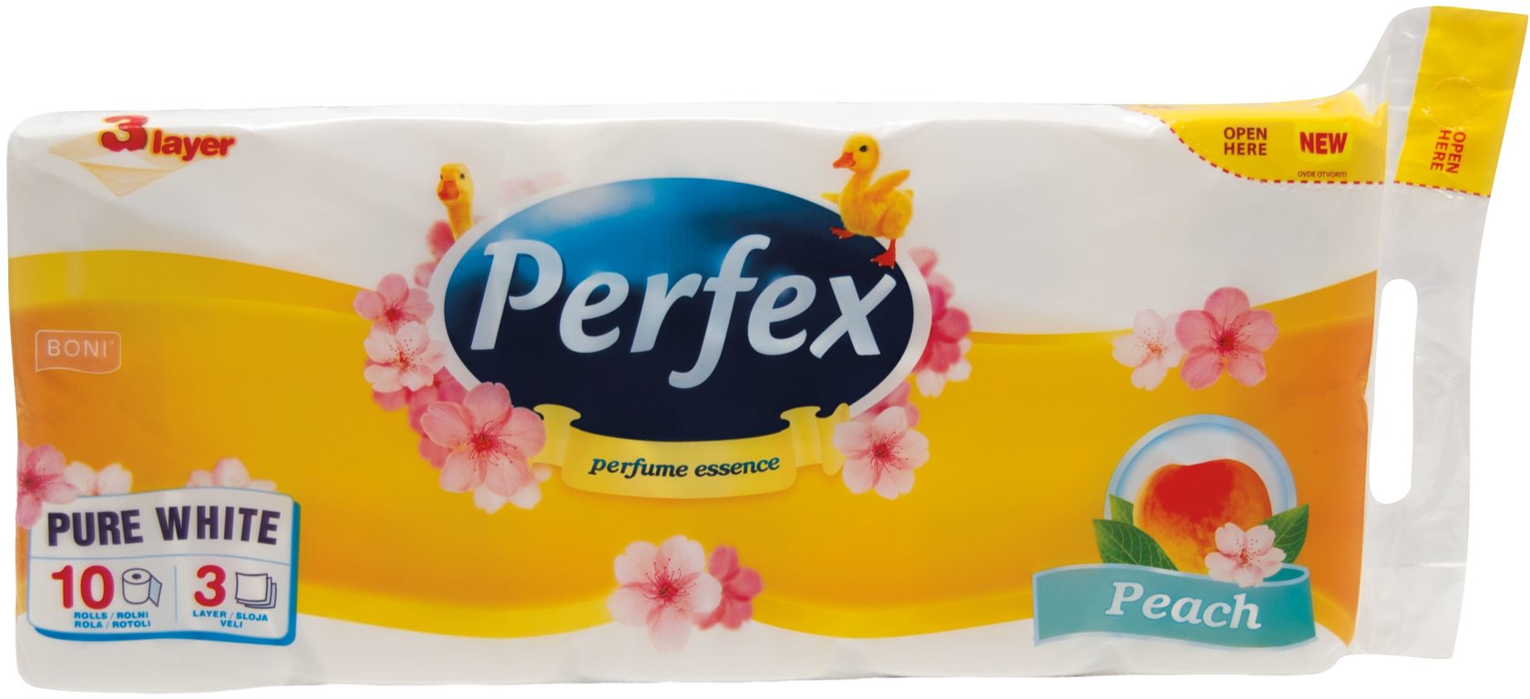 Perfex 3-vrstvový toaletný papier s vôňou broskyne 10 kotúčikov
