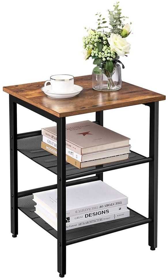 Odkladací stolík Ales, 55 cm, hnedý