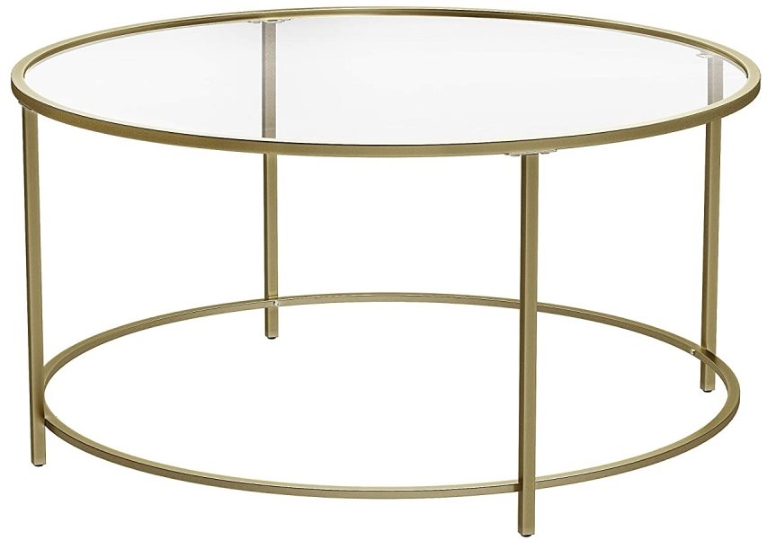 Odkladací stolík Einat, 84 cm, zlatá