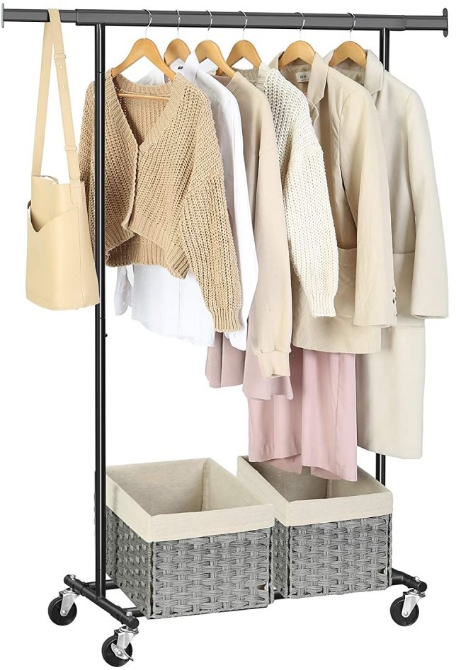 Stojan na oblečenie Frencis, 160 cm, čierny